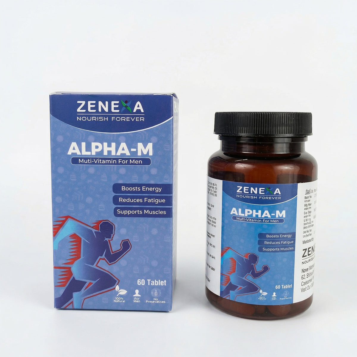 Zenexa Alpha-M Multivitamin for Men – Energy & Stamina Booster