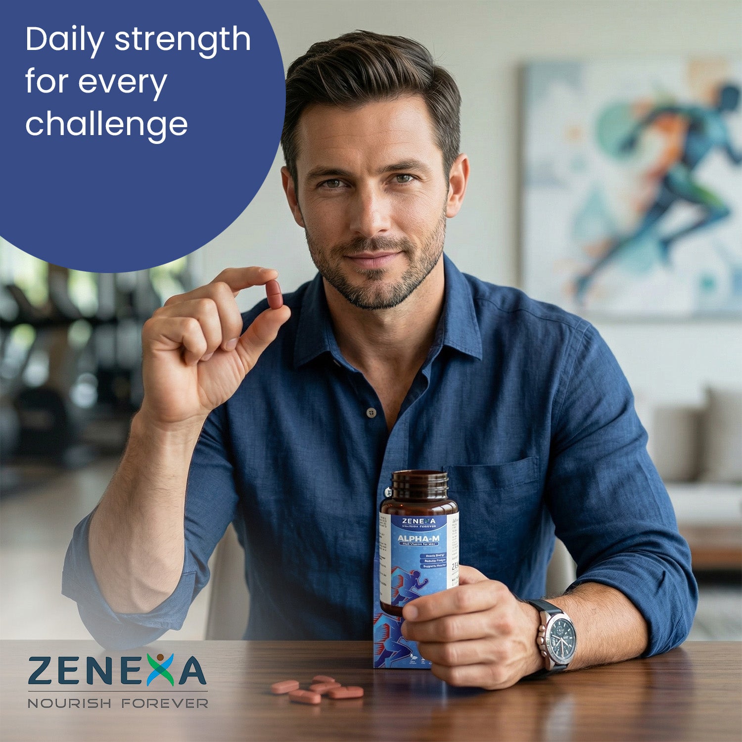 Zenexa Alpha-M Multivitamin for Men – Energy & Stamina Booster