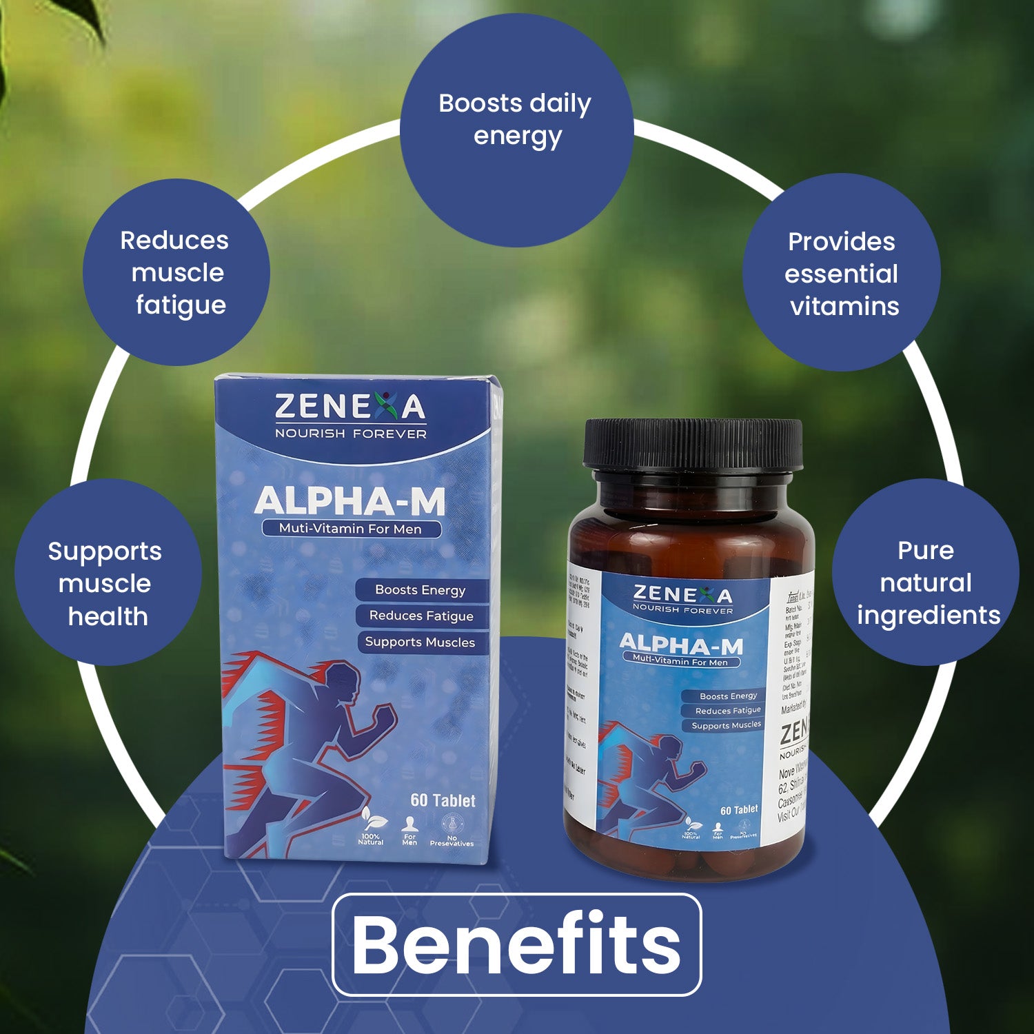 Zenexa Alpha-M Multivitamin for Men – Energy & Stamina Booster