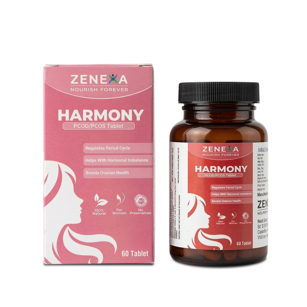 Zenexa Harmony PCOD/PCOS Supplement – For Hormonal Balance, Period Cycle Regulation