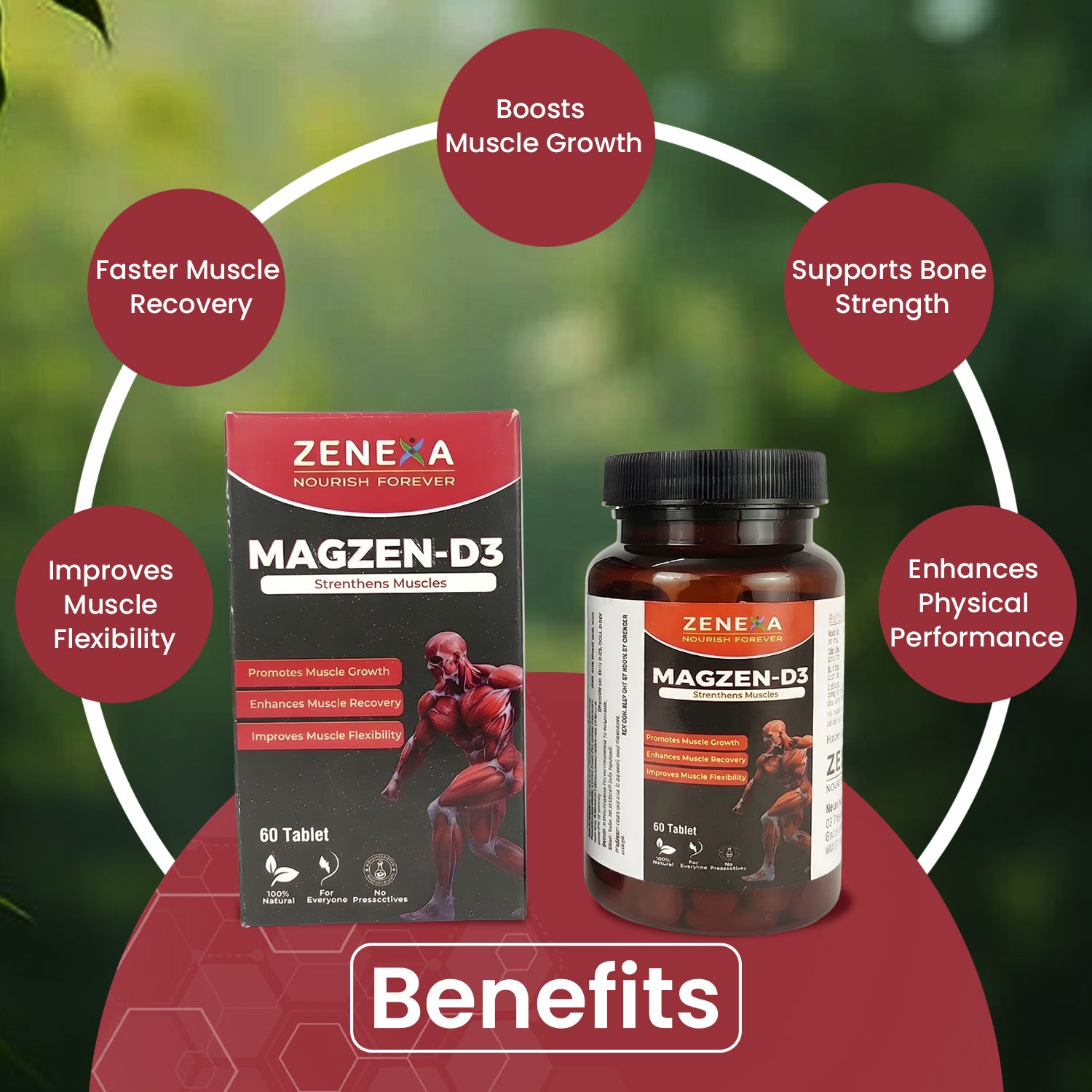 Zenexa Magzen-D3 Muscle Support Supplement