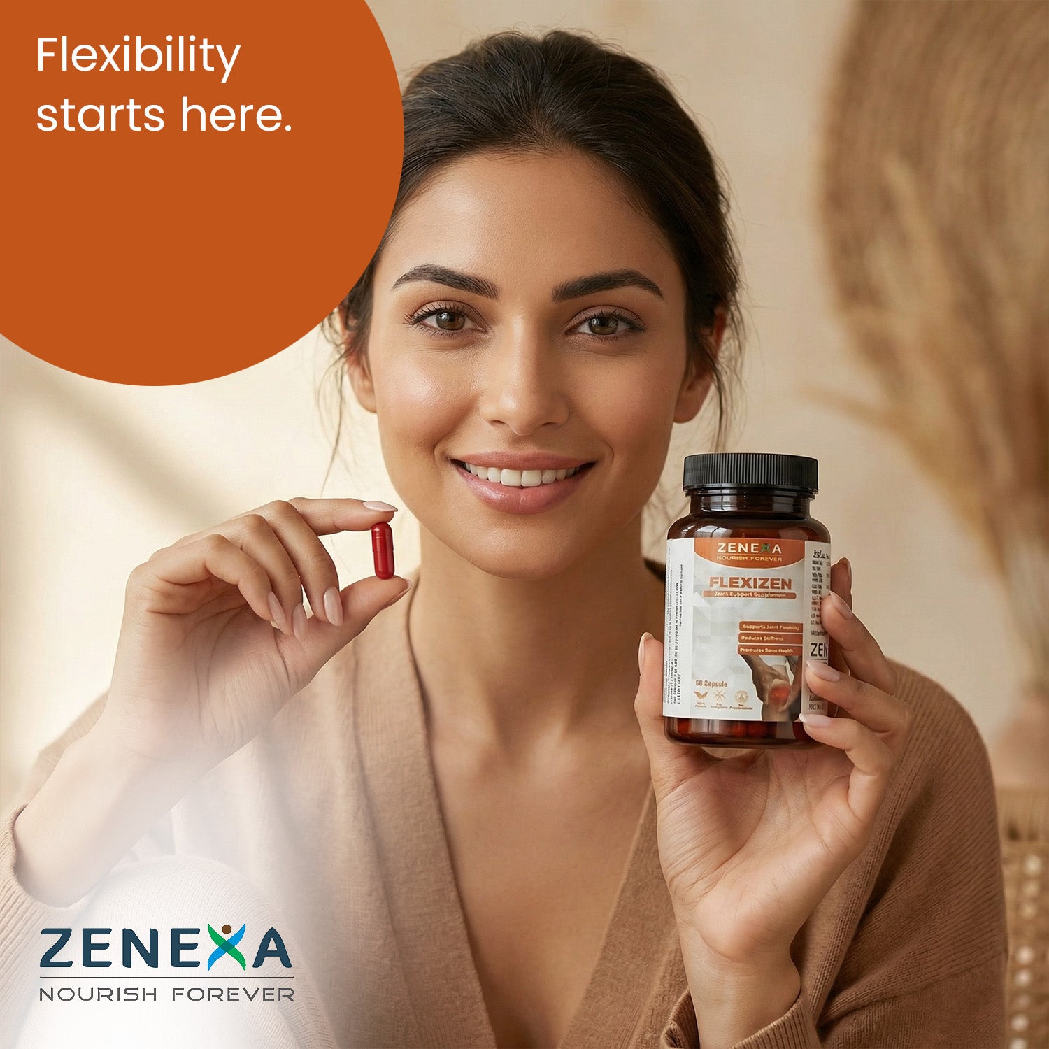 Zenexa Flexizen Joint Support Supplement – Supports Joint Flexibility & Bone Health