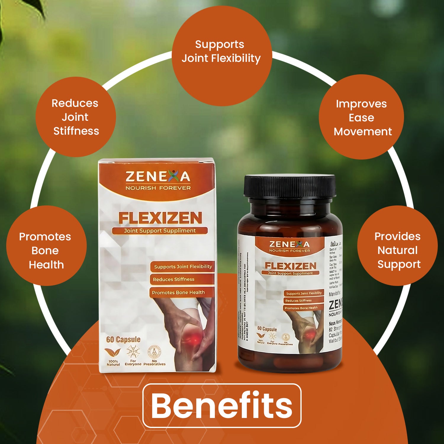 Zenexa Flexizen Joint Support Supplement – Supports Joint Flexibility & Bone Health