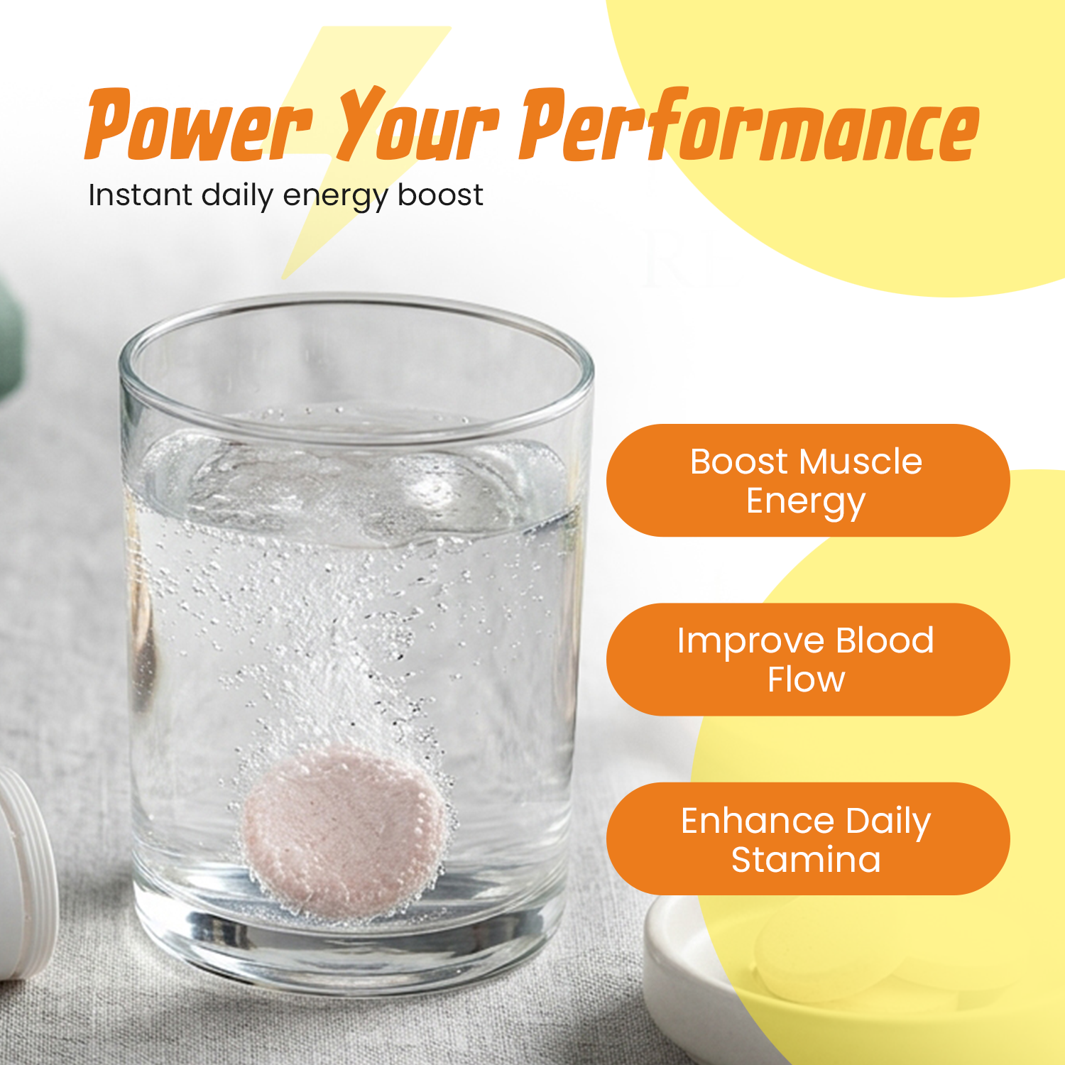 Turbozen Pro L-Arginine & L-Carnitine Effervescent Tablets – Muscle Energy, Stamina & Post-Workout Recovery