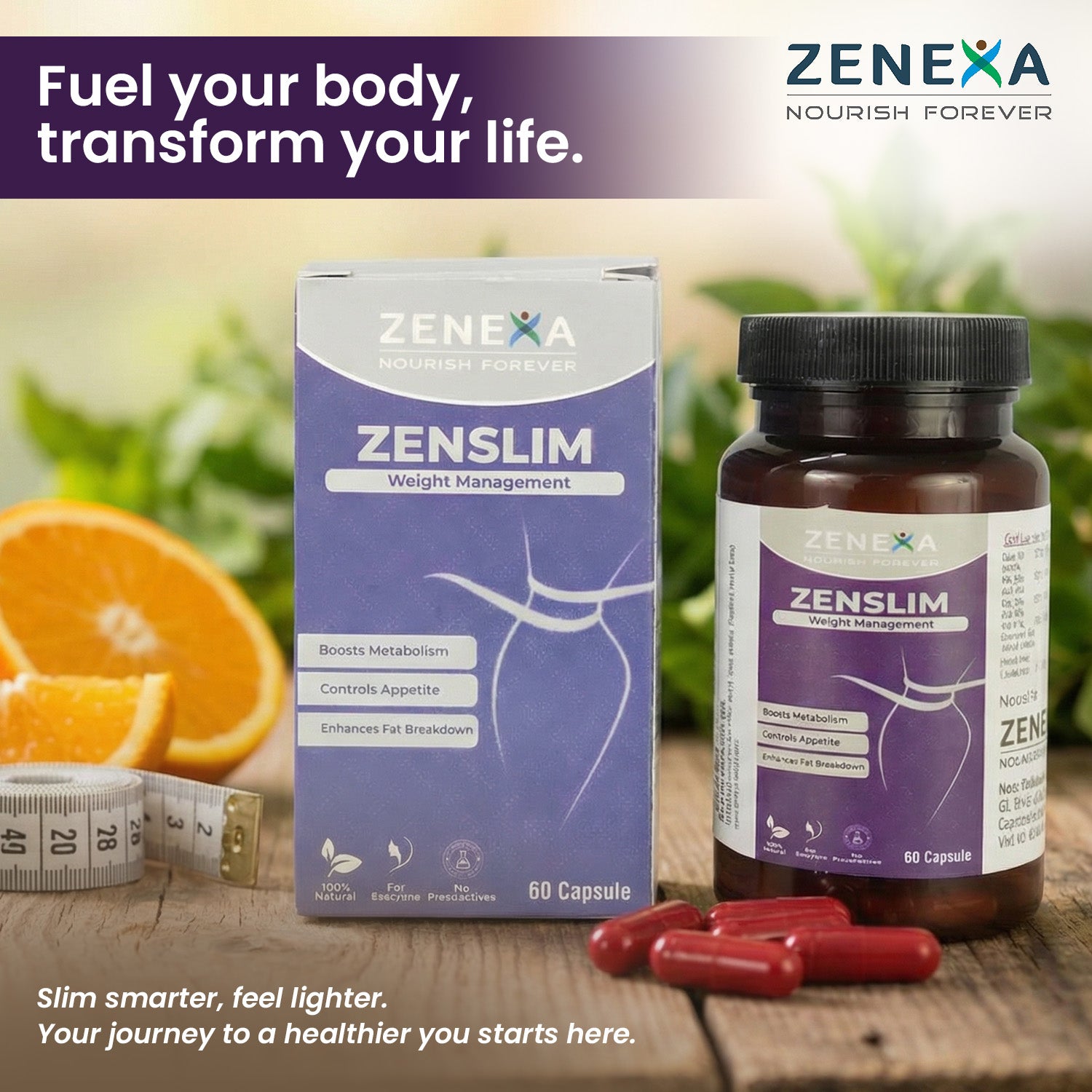 Zenexa Zenslim Weight Management Formula – Boosts Metabolism & Controls Appetite