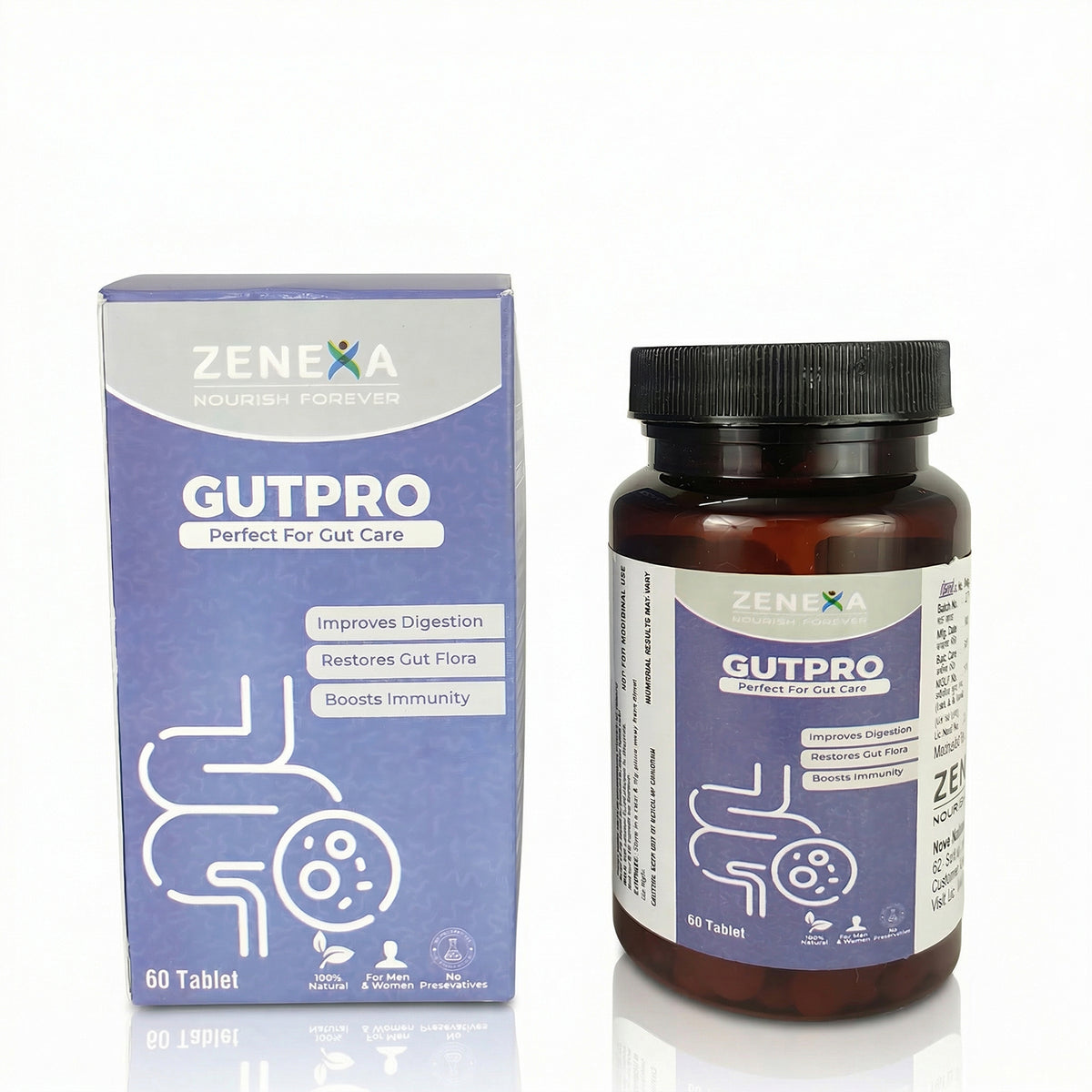 Zenexa GutPro Perfect For Gut Care – Probiotic & Prebiotic Supplement