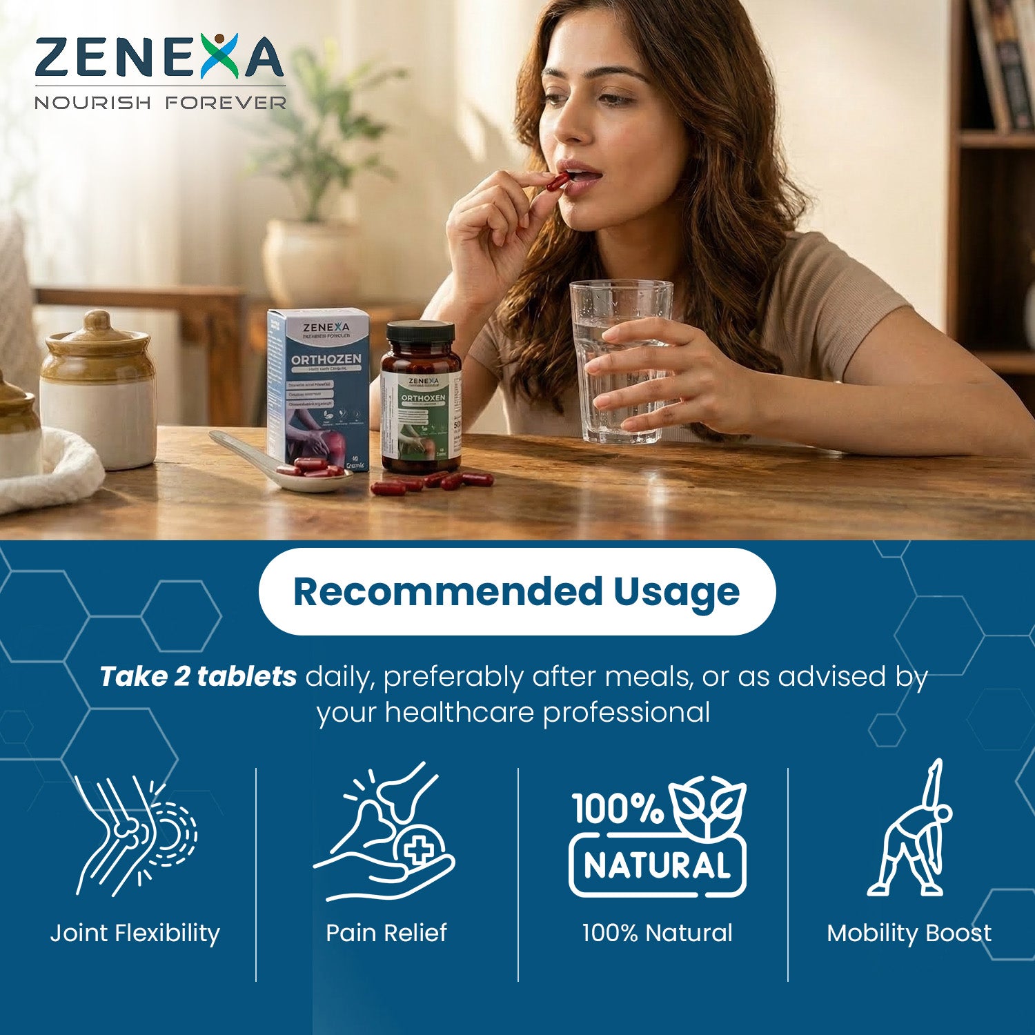 Zenexa Orthozen Joint Care Capsules – With Collagen Peptide Type II